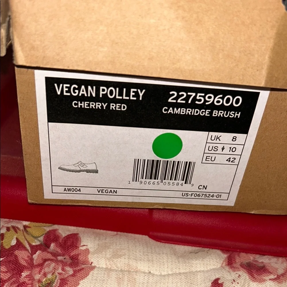 Dr. Martens Burgundy Vegan Mary Jane Shoes - Picture 6 of 6